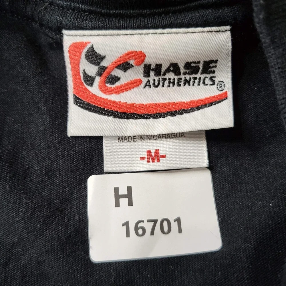 VINTAGE Tony Stewart Men Shirt‎ M Black Graphic Chase Authentics Race Car